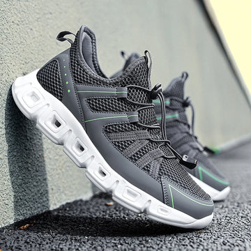 Xajzpa Men's Casual Shoes Breathable Slip in Non Slip Mesh  Upstream Shoes Outdoor Flat Bottom Walking Shoes Sizes 39-48